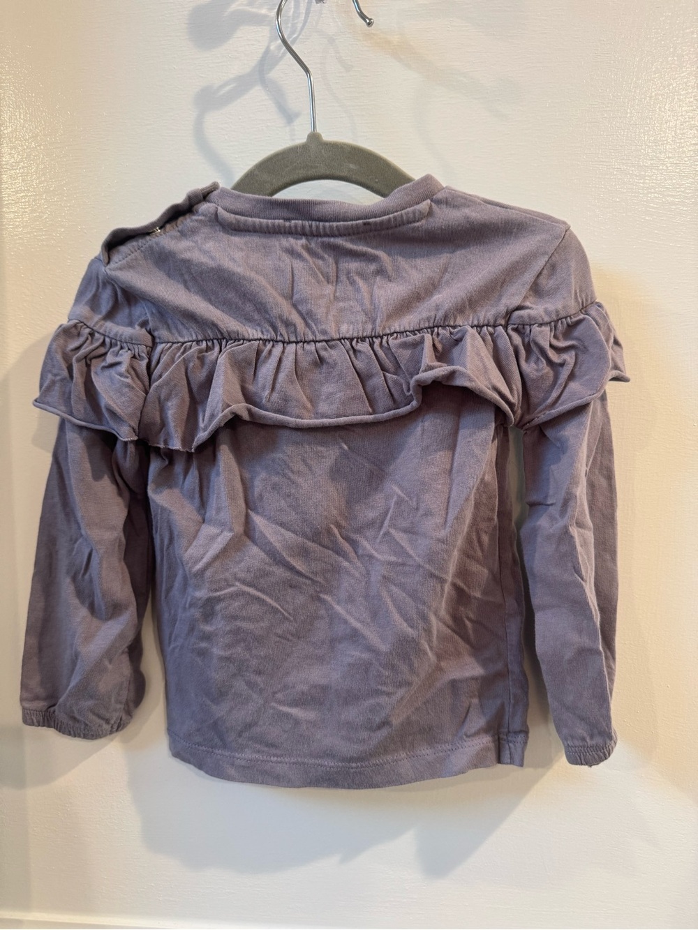 Lavender Ruffle Long-Sleeve Tee - Picture 2 of 2